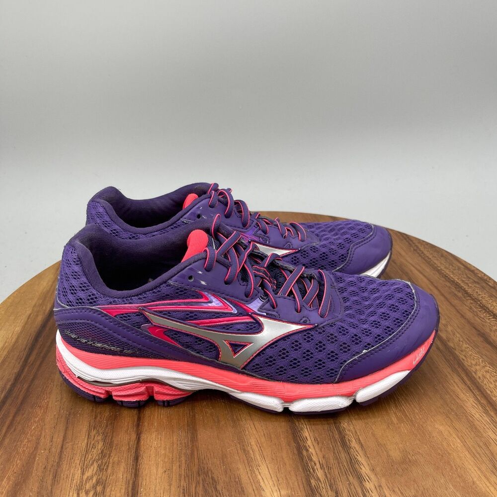 Mizuno Wave Inspire 12 Shoes Womens Size 8 Purple Running Comfort Walking Gym